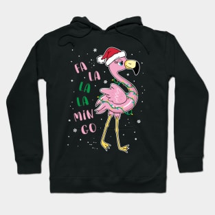 Christmas Fa La La Flamingo Christmas Tree Lights Funny Xmas Hoodie